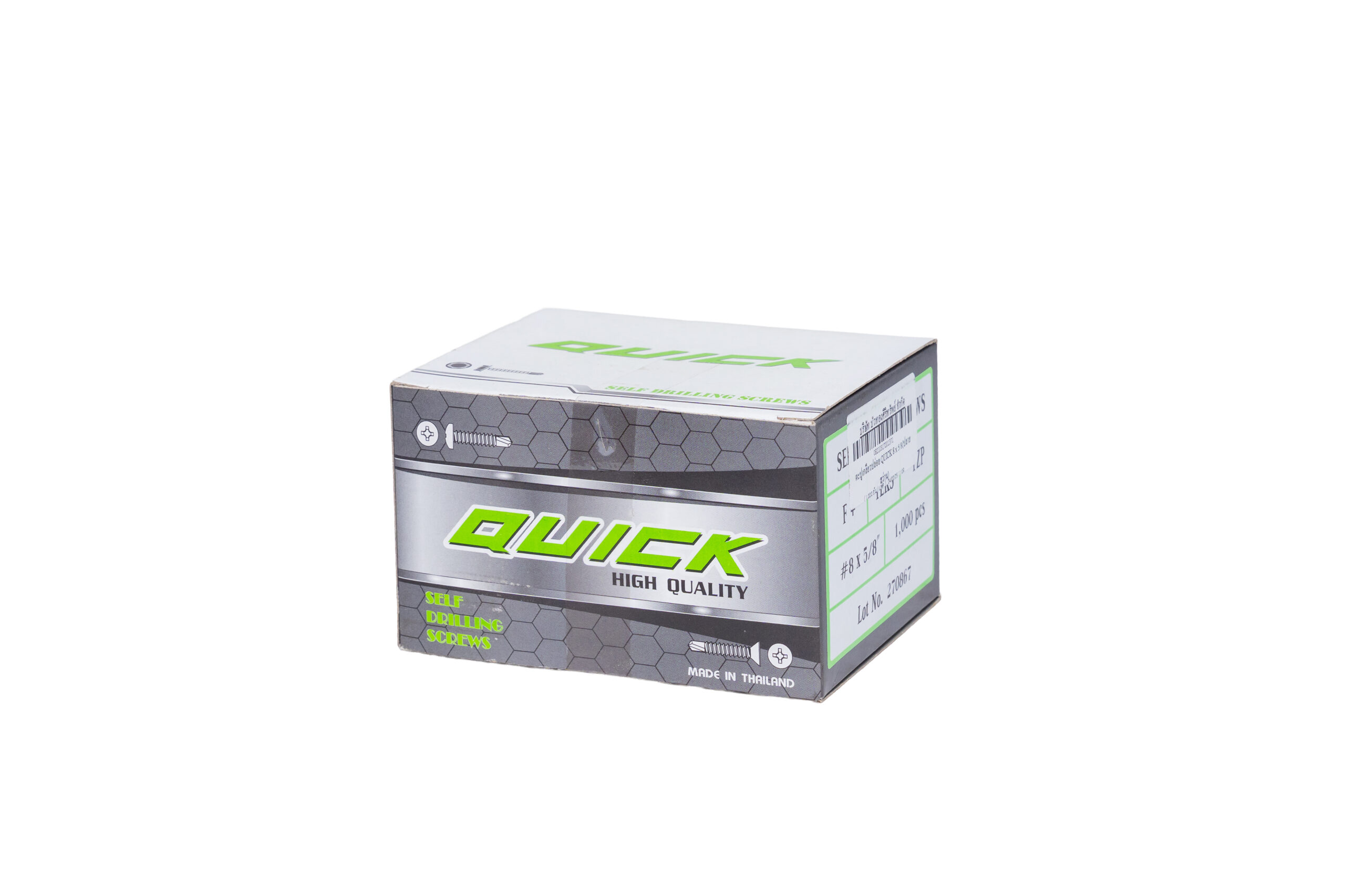 ตะปูเกลียวปล่อย QUICK 8 x 5/8(ปลายสว่าน) (1000 ตัว)